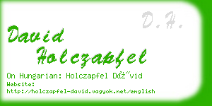 david holczapfel business card